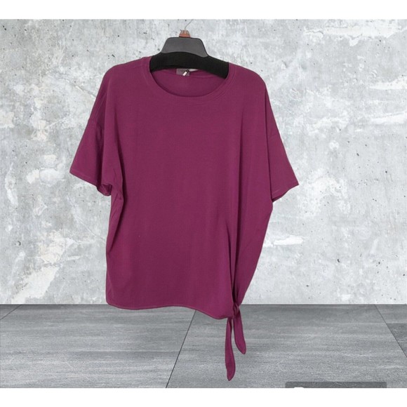 CALIA Carrie Underwood Tie Front Athletic Tee Womens Small Fuchsia Pink New - Picture 1 of 7